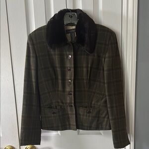 Women's Green Plaid Jacket